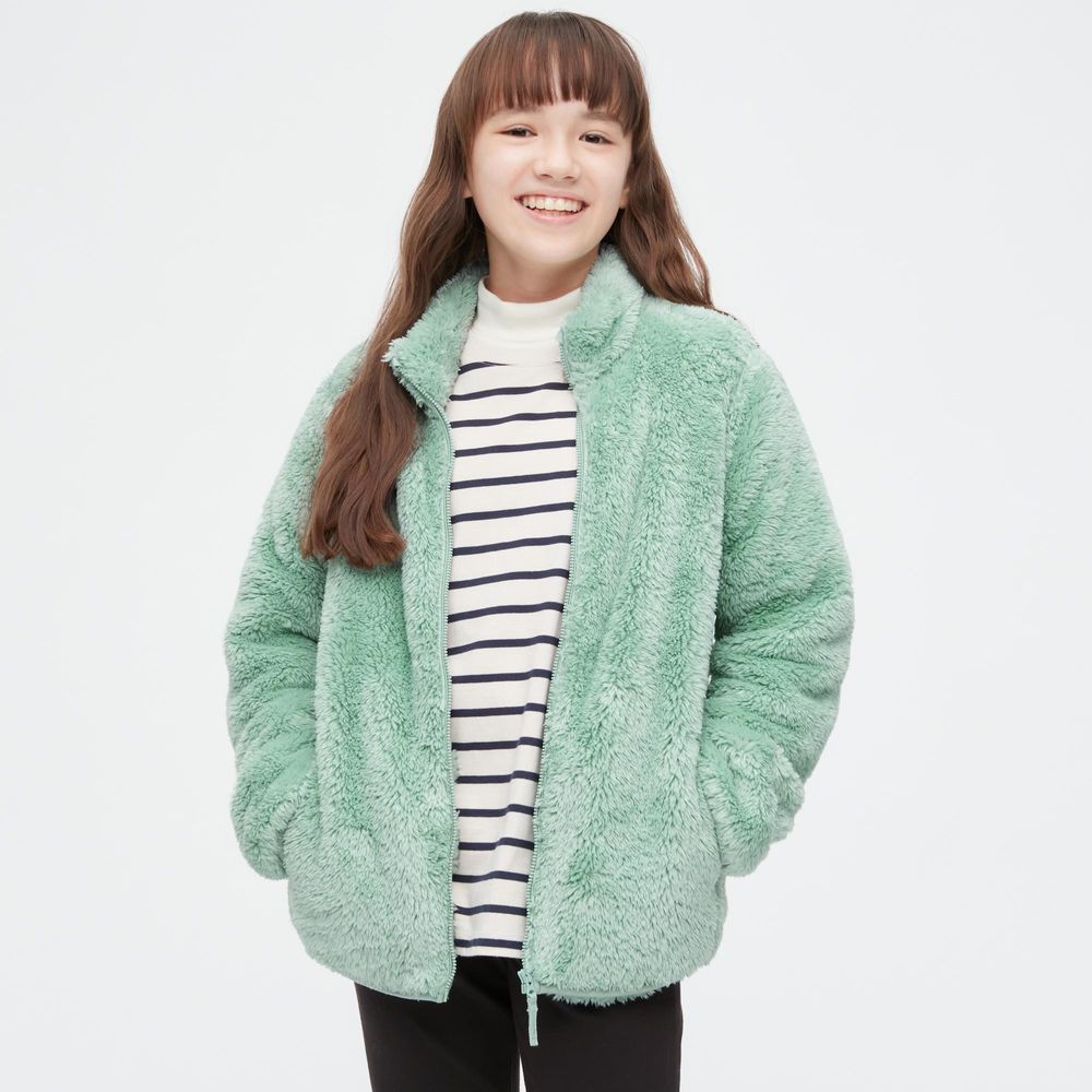 FLUFFY YARN FLEECE FULL-ZIP JACKET