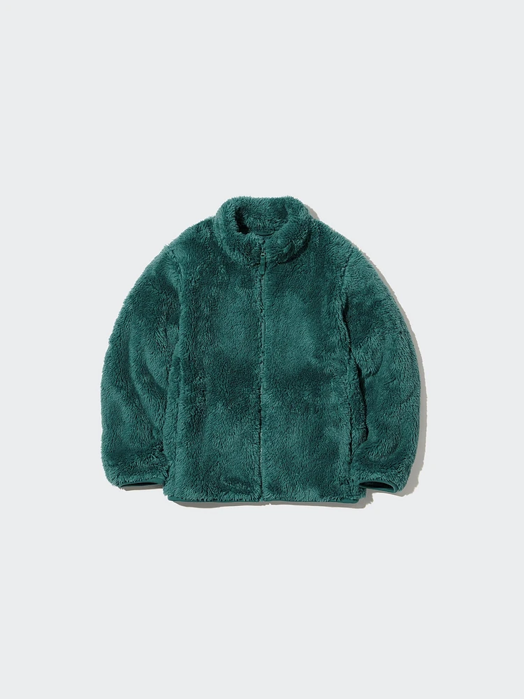 FLUFFY YARN FLEECE FULL-ZIP JACKET