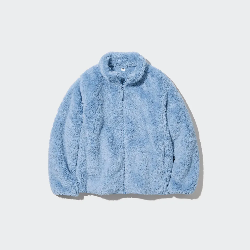 FLUFFY YARN FLEECE FULL-ZIP JACKET