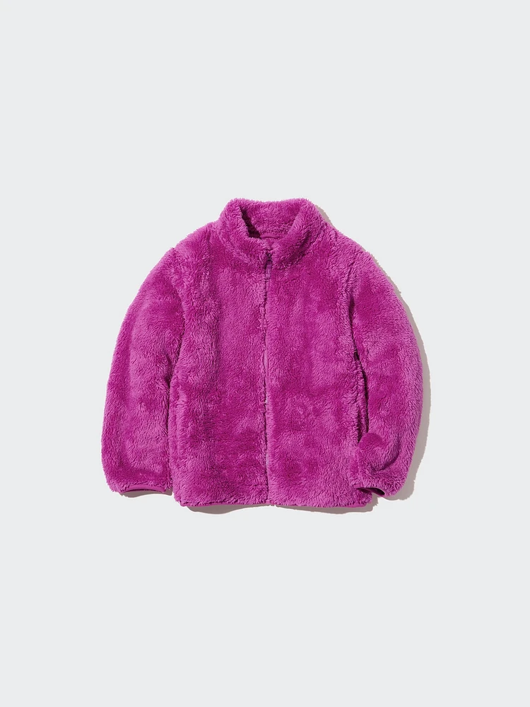 FLUFFY YARN FLEECE FULL-ZIP JACKET