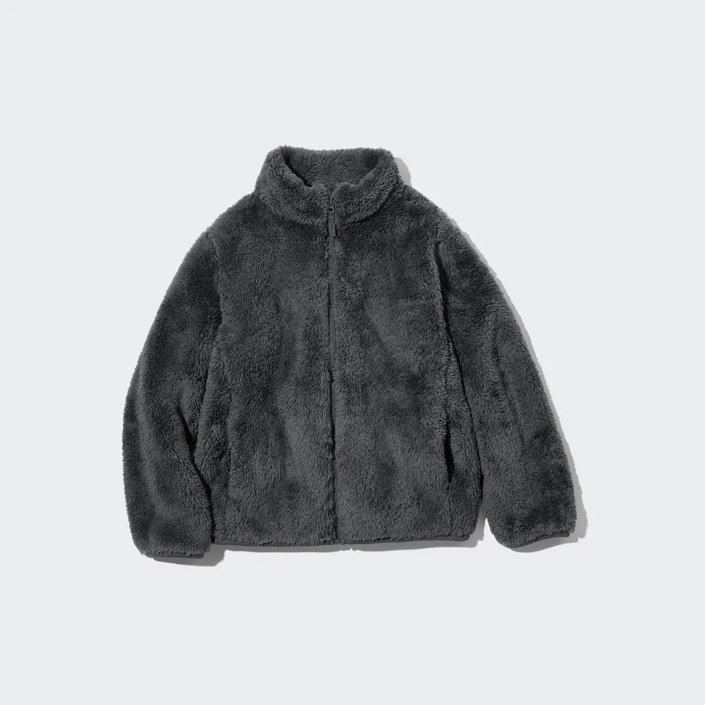 FLUFFY YARN FLEECE FULL-ZIP JACKET