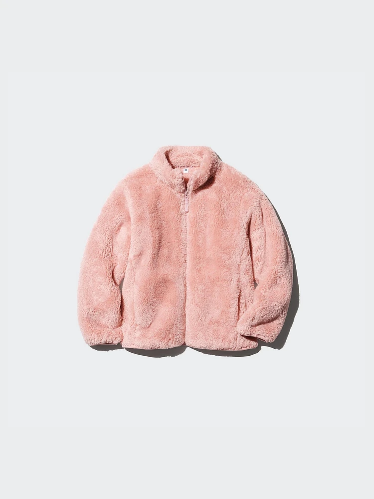 FLUFFY YARN FLEECE FULL-ZIP JACKET