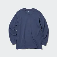 Brushed Cotton Crew Neck Long-Sleeve T-Shirt