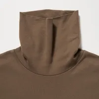 Brushed Cotton Turtleneck Long-Sleeve T-Shirt