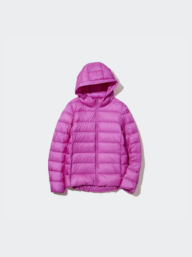 purple uniqlo down jacket kids