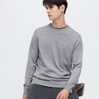 Extra Fine Merino Crew Neck Long-Sleeve Sweater