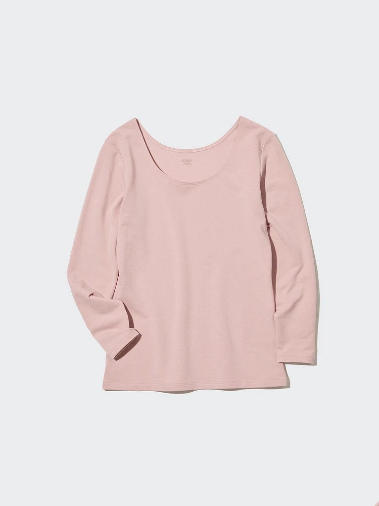 HEATTECH Cotton T-Shirt | Extra Warm Scoop Neck