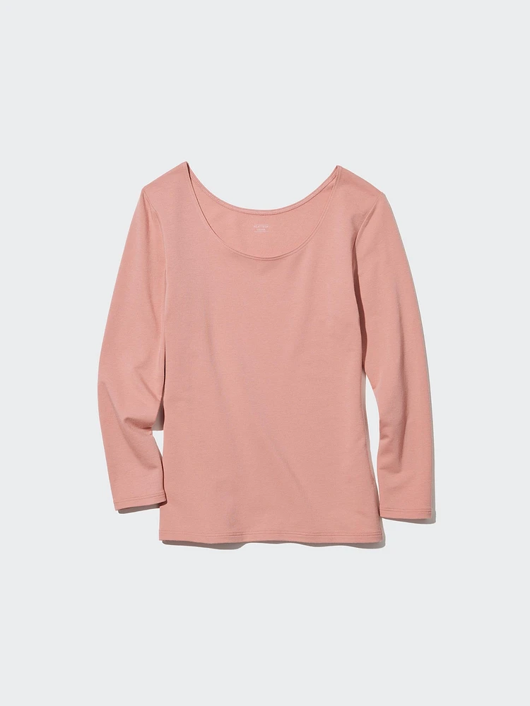 HEATTECH Cotton T-Shirt | Extra Warm Scoop Neck