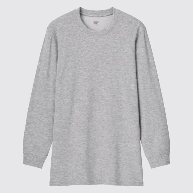 UNIQLO HEATTECH Cotton Scoop Neck Long-Sleeve T-Shirt (Extra Warm