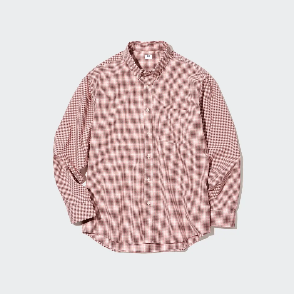 EXTRA FINE COTTON BROADCLOTH SHIRT BUTTONED DOWN COLLAR