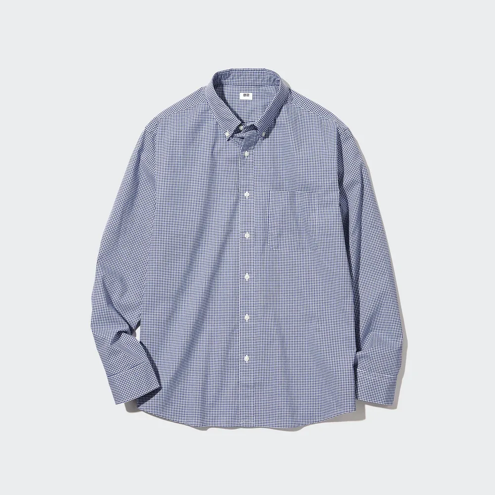 EXTRA FINE COTTON BROADCLOTH SHIRT BUTTONED DOWN COLLAR