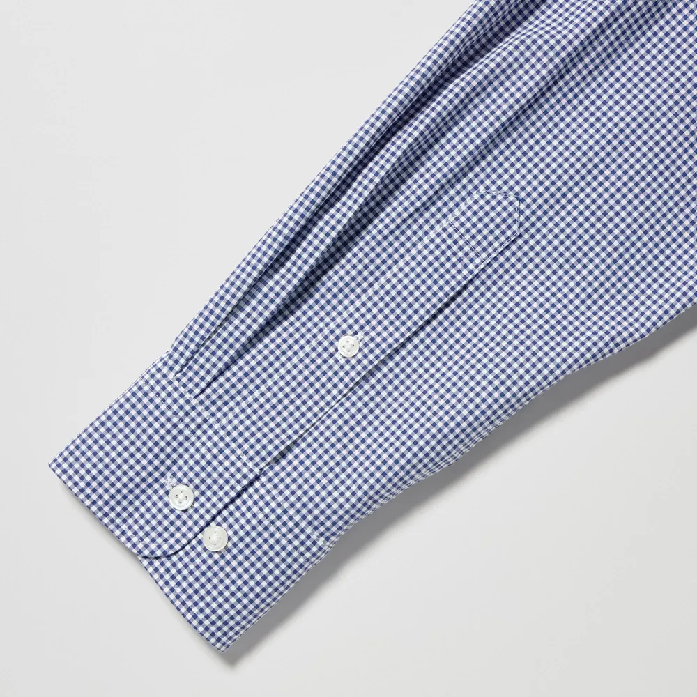 EXTRA FINE COTTON BROADCLOTH SHIRT BUTTONED DOWN COLLAR