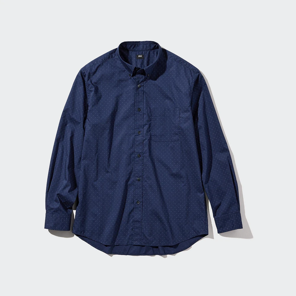 EXTRA FINE COTTON BROADCLOTH SHIRT BUTTONED DOWN COLLAR