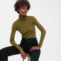 UNIQLO Extra Fine Merino Ribbed Turtleneck Long-Sleeve Sweater