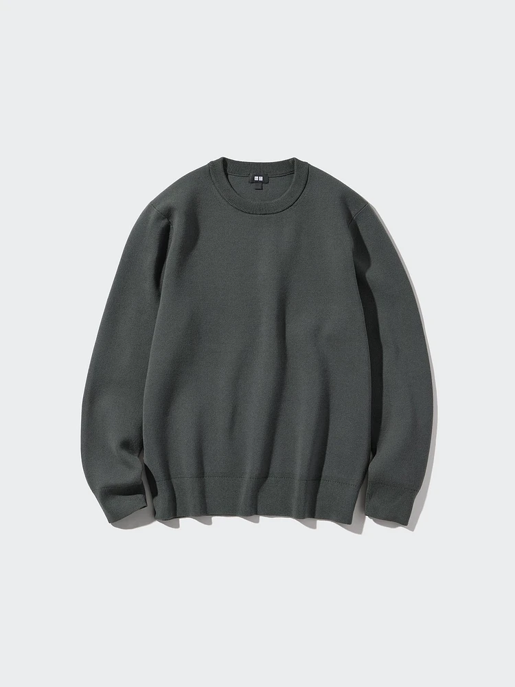 WASHABLE MILANO RIBBED CREW NECK SWEATER