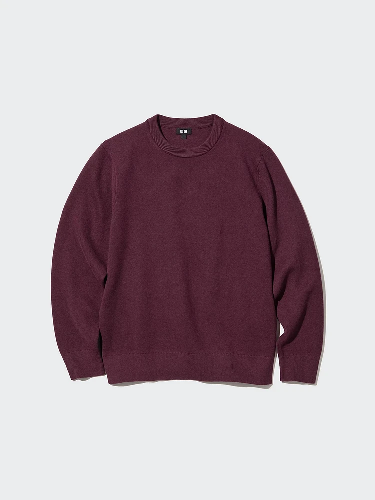 WASHABLE MILANO RIBBED CREW NECK SWEATER