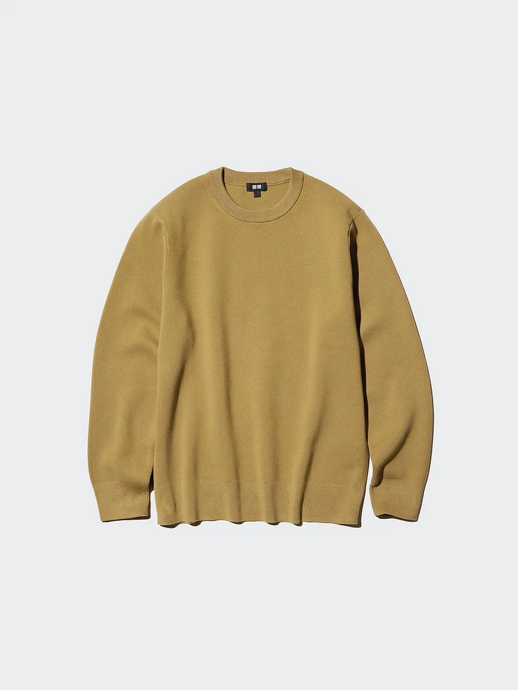 WASHABLE MILANO RIBBED CREW NECK SWEATER