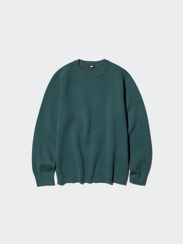 WASHABLE MILANO RIBBED CREW NECK SWEATER