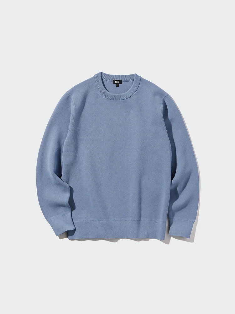 WASHABLE MILANO RIBBED CREW NECK SWEATER