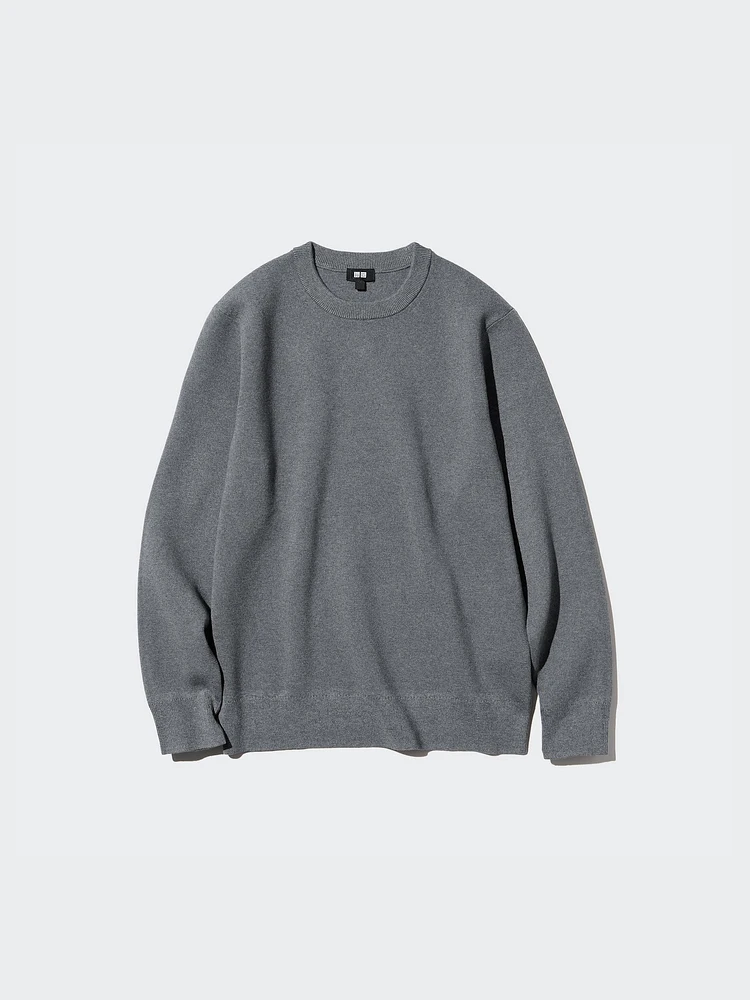 WASHABLE MILANO RIBBED CREW NECK SWEATER