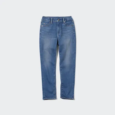 Uniqlo Ultra Stretch High Rise Denim Leggings Pants in Blue