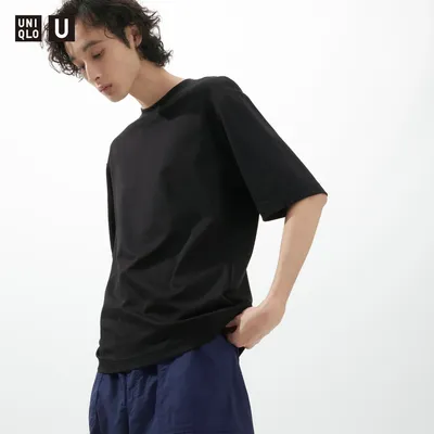 AIRism COTTON OVERSIZED CREW NECK HALF SLEEVE T-SHIRT