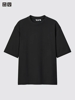 AIRism COTTON OVERSIZED CREW NECK HALF SLEEVE T-SHIRT