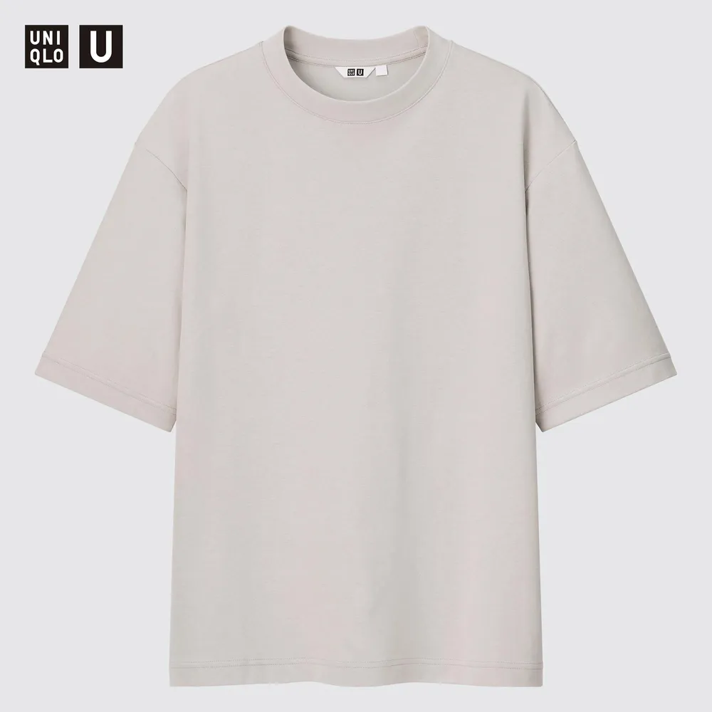 AIRism COTTON OVERSIZED CREW NECK HALF SLEEVE T-SHIRT