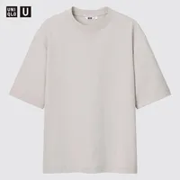 AIRism COTTON OVERSIZED CREW NECK HALF SLEEVE T-SHIRT