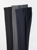 Smart Ankle Pants | 2-Way Stretch Faux Wool