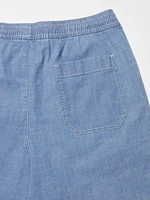 Chambray Stretch Easy Shorts | 8"