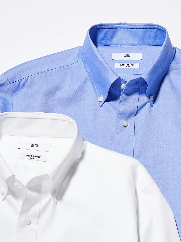 SUPER NON IRON SLIM FIT SHIRT | BUTTON DOWN COLLAR