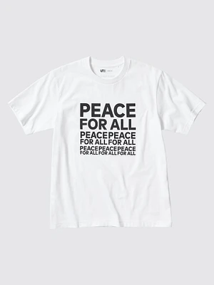 PEACE FOR ALL (SASHIWA SATO) SHORT SLEEVE GRAPHIC T-SHIRT