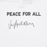 PEACE FOR ALL (JW ANDERSON) SHORT SLEEVE GRAPHIC T-SHIRT