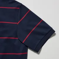 Dry Pique Striped Short-Sleeve Polo Shirt