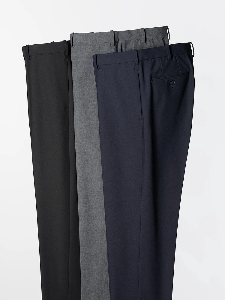 SMART ANKLE PANTS (WOOL LIKE) (LONG)