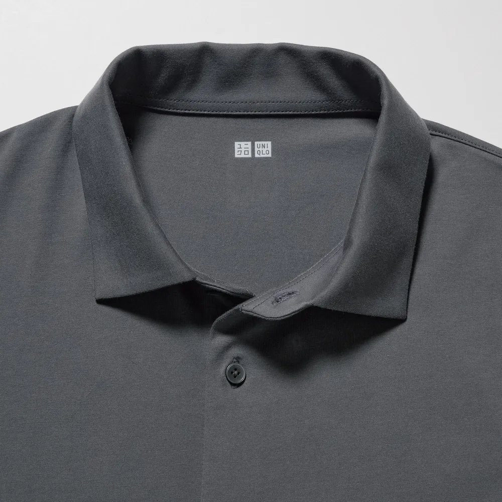 UNIQLO AIRISM SHORT SLEEVE FULL OPEN POLO SHIRT  Coquitlam Centre