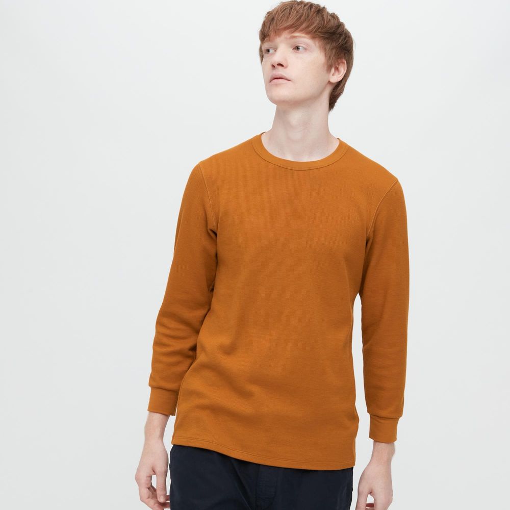 UNIQLO HEATTECH COTTON WAFFLE T-SHIRT (EXTRA WARM)