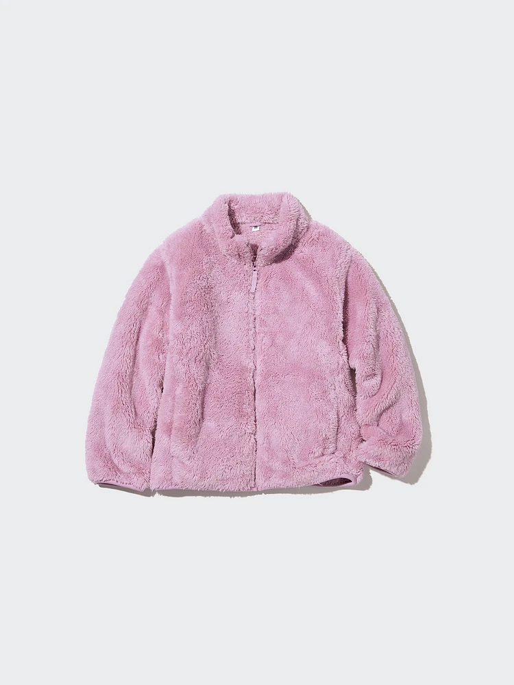 FLUFFY YARN FLEECE FULL-ZIP JACKET