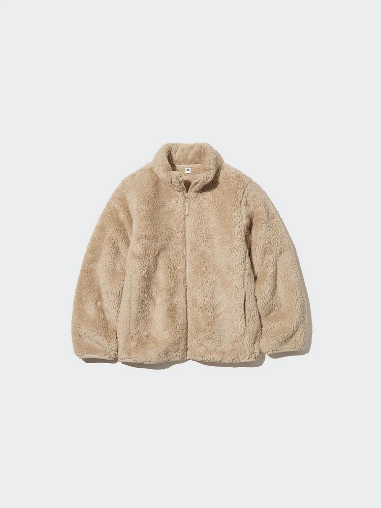 FLUFFY YARN FLEECE FULL-ZIP JACKET