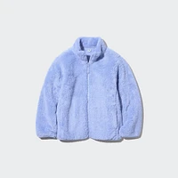 KIDS FLUFFY YARN FLEECE FULL-ZIP JACKET