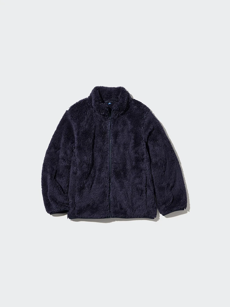 FLUFFY YARN FLEECE FULL-ZIP JACKET