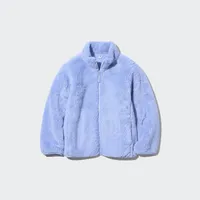 KIDS FLUFFY YARN FLEECE FULL-ZIP JACKET