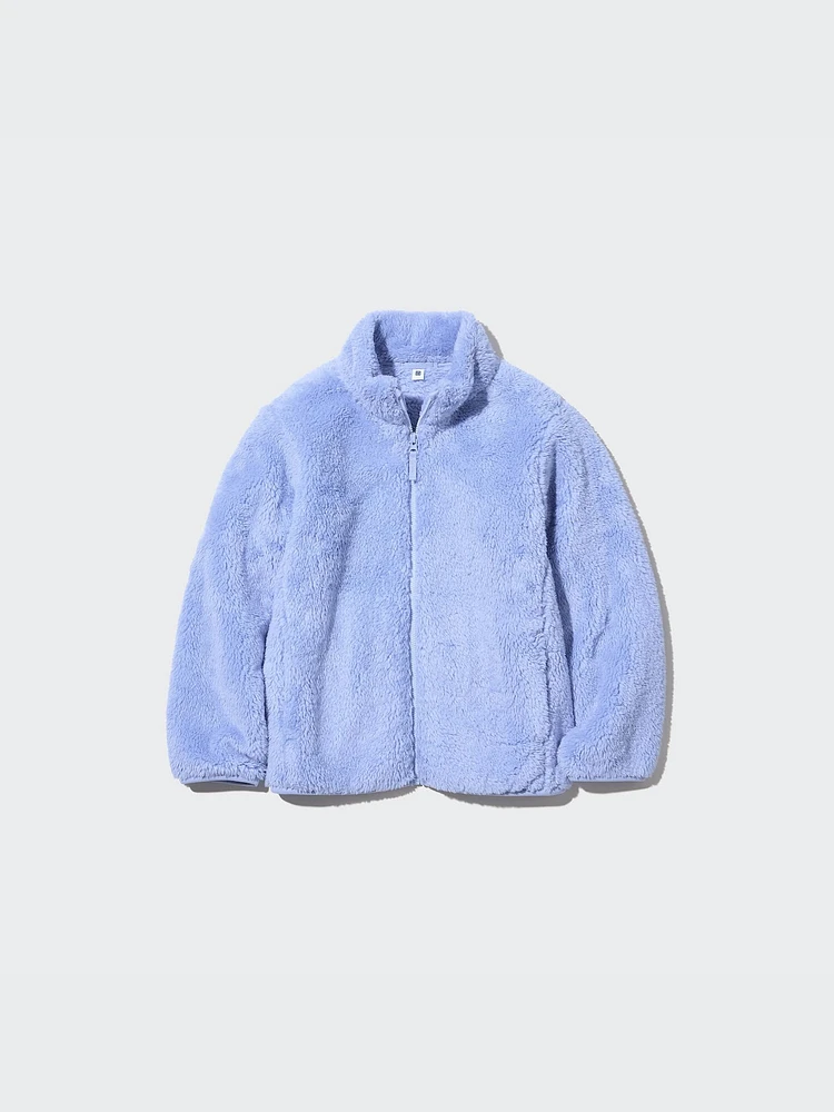 FLUFFY YARN FLEECE FULL-ZIP JACKET