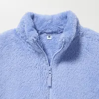 KIDS FLUFFY YARN FLEECE FULL-ZIP JACKET