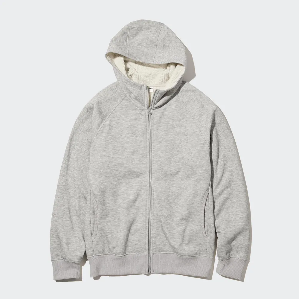 UNIQLO HEATTECH PILE LINED SWEAT FULL-ZIP HOODIE