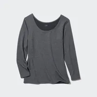 HEATTECH COTTON SCOOP NECK T (EXTRA WARM)