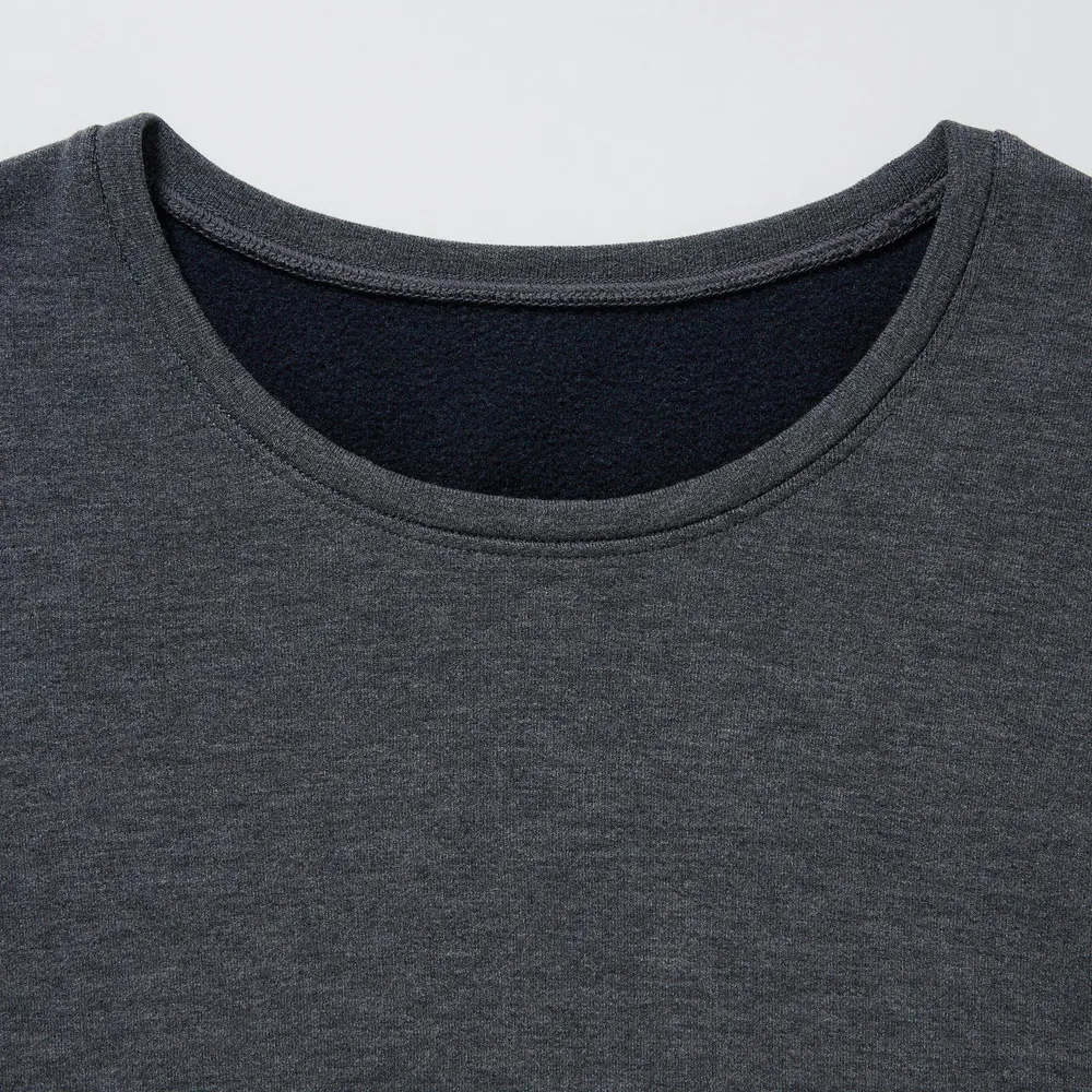 NEW Uniqlo Light Grey Heattech Shirt Men Small S Heat Tech Long Sleeve Gray