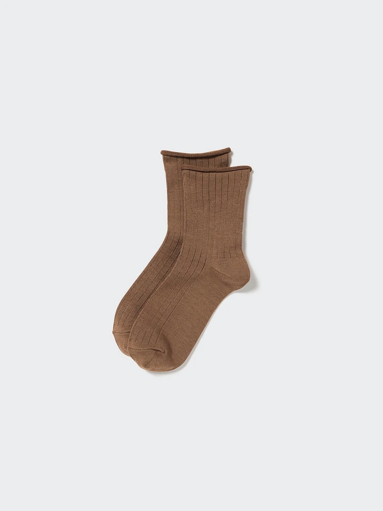 HEATTECH SOCKS (CREW TOP ROLL