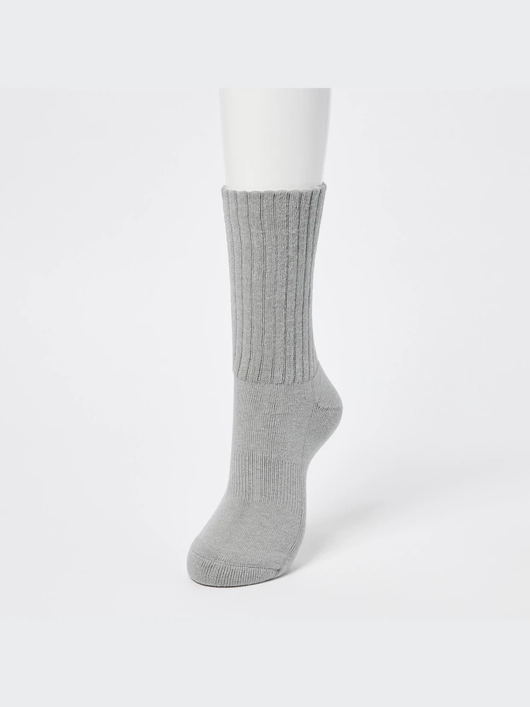 HEATTECH RIBBED PILE LINED SOCKS